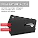 LG Treasure LTE Case, Luxca Designed Armor [Shock Absorption] Drop Protection Hybrid Dual Layer Defender Cover for LG Treasure LTE (Onyx Black)