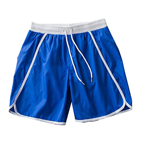 Caopixx Mens Gym Shorts for Men Elastic Waist Quick Dry Stretchable for Running Training Blue