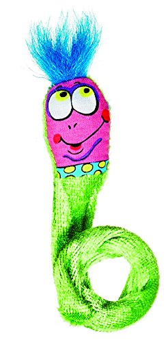 Doskocil Bamboo Pet CAM650037 2-Pack Fat Cat Springy Worms Catnip Toy