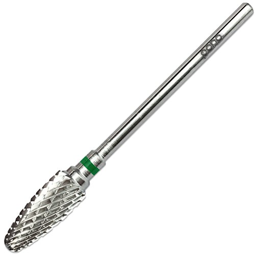 Pana 3/32" Flame Bit Safety Nail Carbide Bit - Silver Color (Grit: Coarse - C) for Electric Dremel Drill Machine