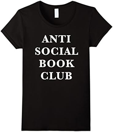 Womens Anti Social Book Club T-Shirt Small Black