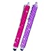 Eco-Fused Universal Bling Stylus Pens - 2 Long Gem Covered Stylus Pens Compatible with All Capacitive Touchscreen Devices/Microfiber Cleaning Cloth