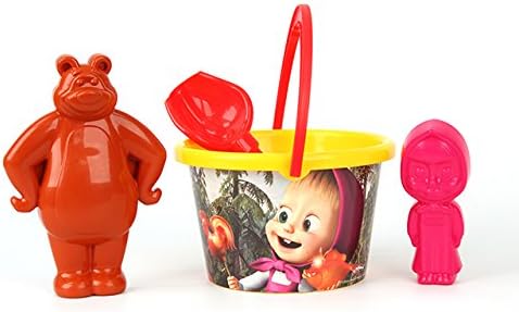 Sand set Masha and the Bear bucket, shovel, molds, in the grid toys, gift girls boys summer sandbox