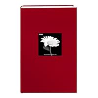 Fabric Frame Cover Photo Album 300 Pockets Hold 4x6 Photos, Apple Red