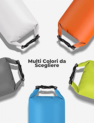 Glymnis Waterproof Bag with Adjustable Shoulder Strap, 5L 10L 20L | 2 Cell Cases, Inner Pocket, 3 in 1 Waterproof Waist Bag, Convient Boat Fishing Rafting Swimming Kayak Camping