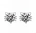 18k White Gold Plated Swarovski Crystal Zircon Mini Cute Lovely Cat Earrings Stud E160