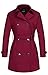 wantdo Women's Waterproof Trench Coat Classic Lapel Outerwear Coat with Belt