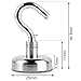 Heavy Duty Magnetic Hooks, Strong Neodymium Magnet Hook for Home, Kitchen, Workplace, Office and Garage, Hold up to 40 pounds