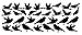 Innovative Stencils Bird Wall Decal Stickers Peel and Stick Decor Flying and Sitting Removable and Reusable Vinyl Wall Art Decor Addon for Large Tree Decals #1387 (Small, Matte Black)