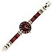 Anne Klein Women's AK/2210BMGB Gold-Tone and Burgundy Marbleized Bangle Watch