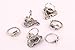 Doinshop (TM) Cute Fashion 6 PCS Punk Gold Stack Plain Band Midi Mid Finger Knuckle Ring Set