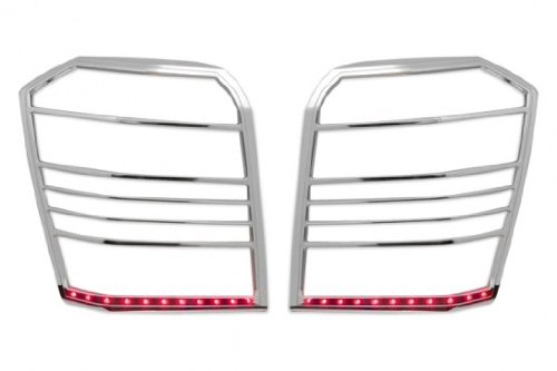Razer Auto 2007-2012 Dodge Caliber Chrome Led Tail Light Bezel Trim Cover