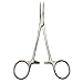 Motanar Professional Stainless Steel Pets Dogs Cats Hemostat Forceps Scissors Ear Hair Clamp Pulling Shears Plier Pet Dog Trimmer Accessories Curved Silver