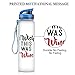 LEADO 32oz 1Liter Motivational Tracking Water Bottle with Time Marker - I Wish This was Wine - Funny Wine Lover Birthday Gifts for Women Best Friend, Daughter, Mom, Wife - Drink More Water Daily