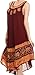 Sakkas A900 Batik Flower Caftan Tank Dress / Cover Up - Chocolarte Gold - One Size