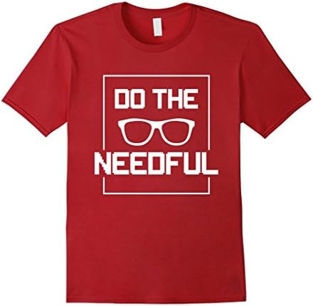 Mens Do the needful shirt funny IT nerd tee Small Cranberry