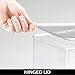 mDesign Plastic Stackable Toy Storage Bin Container Box, Hinge Lid for Organizing Living Room, Play Room, Bedroom, Nursery, Hold Blocks, Puzzles, Books, Lumiere Collection, 2 Pack - Clear