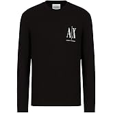 Armani Exchange Mens Icon Chest Graphic Long Sleeve T-Shirt