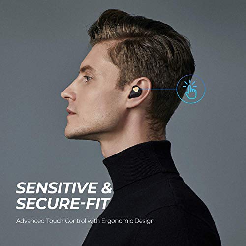 Écouteurs Bluetooth sans Fil Intra-Auriculaires, SoundPEATS Truengine3 Se Noirs, Mini Casque Son Clair Qualité Sonore avec 4 Microphones Intégrés avec Boîtier de Charge