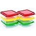 RubyPack-Sandwich Container-6 Pack-Durable Plastic Sandwich Box-Reusable Sandwich Containers with Lids-Small Lunch Box for Snacks-School Breakfast-Lunch Sandwich Holder-Sandwich Keeper Case for Kids