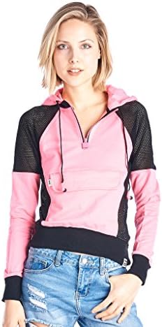 Hoodie Buddie Super Girl's Half Zip Headphones Pink CRY, Small