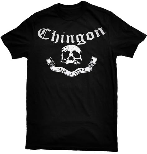 SoMexican Men's Chingon Hasta La Muerte T-Shirt X-Large Black
