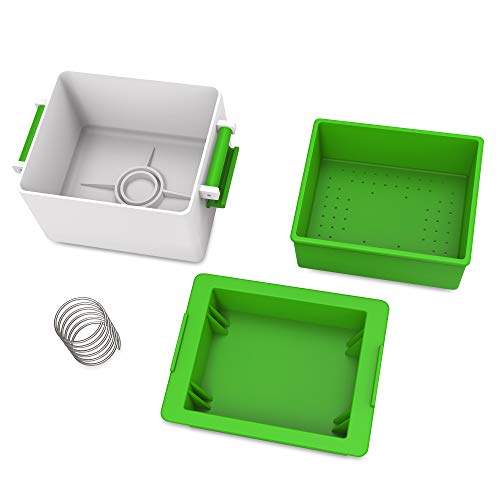 Yilador Tofu Press, Easily Removes Water from Tofu, The Ultimate Tofu Press Built-in Drainage to Avoid Messes, Simple and Effective - Premium Three-Layer Design, Safe for Dishwasher