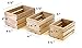 Set of 3 Small Wood crates with 5 Piece Paint Brush Set