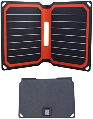 FlexSolar Foldable Solar Charger 8.5W Portable Sunpower Solar Charger Panel, Small Solar Pannel, USB Solar Panel Charger, Solar Powered Phone Charger fo Smart Phones and All 5V Electronic Device