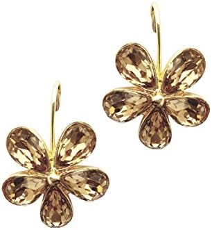 Moonstruck floral hook earrings