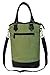 Vina 2 Bottle Wine Tote Bag - Thermal Insulated Champagne Purse Cooler Carrier with Strong Handle and Shoulder Strap, Great for Travel and Restaurants, Picnics, Green