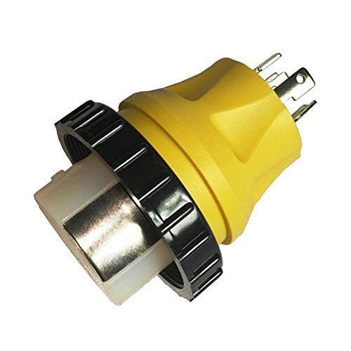 Parkworld 692118 Shore Power Adapter Generator 30A L14-30P Male to Marine 50A SS2-50R Female with Locking Ring