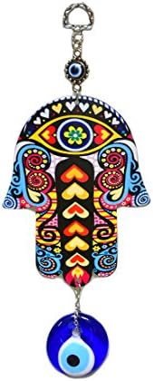 Nazar Imports ~ Hamsa & Evil Eye Wall Decor-Metal/Glass/h:9inches/#2