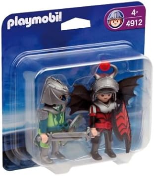 PLAYMOBIL - Pack de 2 Figuras Caballeros del dragón (4912): Amazon ...