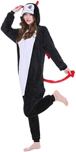 kxry Animal Kigurumi Cosplay Costume Adult Unisex Pajamas Onesie (Large, Devil)