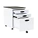 Calico Designs Parent Mobile Lock, White File Cabinet, 15.75