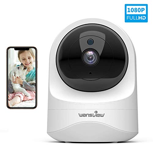 Wansview-Cmara-IP-WiFi-1080P-Cmara-Vigilancia-WiFi-con-Visin-Noturna-Deteccin-de-Movimiento-Audio-Bidireccional-Compatible-con-Alexa-Cmara-de-Seguridad-para-Beb-y-Mascotas-Q6-Blanco