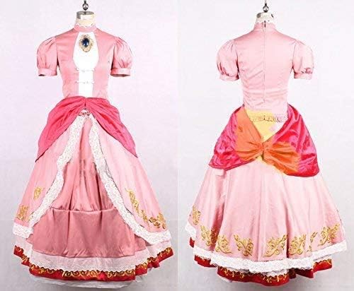Amazon 漫喵社 スーパーマリオ ピーチ姫 コスプレ衣装 Cosplay コスチューム コス 仮装 変装 オーダーメイド コスプレ 仮装 通販