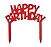 Plastic Red Happy Birthday Cake Topper