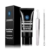 Purifying Black Mask Charcoal Peel Off Mask, Blackhead Mask with Blackhead Remover Tool Kit