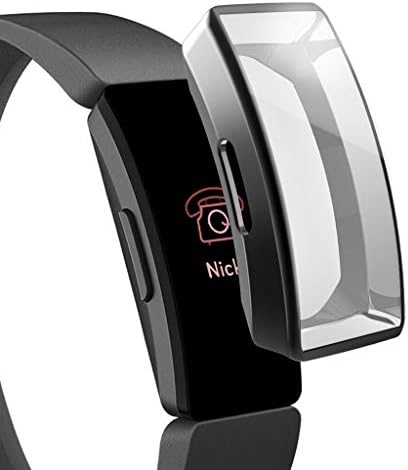 Fit Fitbit Inspire/Inspire HR,Diadia Clear TPU Protective Watch Case Cover Shell For Fitbit Inspire/Inspire HR Case (Black 1pc)