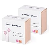 Woitech 4PACK Headphones Premium Quality Earphones Earbuds with Mic & Remote Control Fully Compatible with iPhone6, 6s, 6 Plus, 6s Plus, iPhone 5s 5c 5, SE,iPad /iPod (Rose Golden)