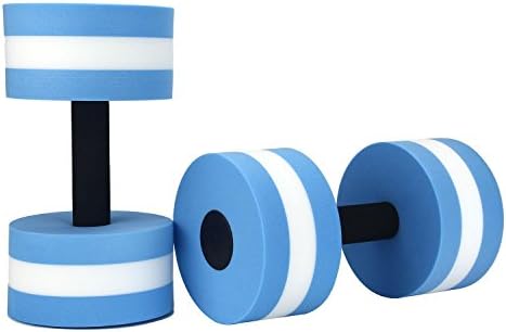 ZivaTech Foam Dumbbells Water Aerobic Exercise Hand Bars Pool Resistance Exercises Equipment,Set of 2 Blue