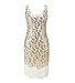Solatin Women's Vintage 1920s Sequined Embellished Fringed Paisley Flapper Dresses