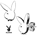 Playboy Bunny 316L Stainless Steel Earring Studs Pair