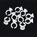 300PCS Disposable Plastic Nail Art Tattoo Glue Holder Eyelash Extension Rings Adhesive Pigment Holders Finger Hand Beauty Tools (White)