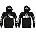 lome123 Unisex Casual Hooded Neck Long Sleeve Letter Print Front Pocket Hoodie Sweater