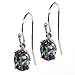 1.90 Ct Oval Green Mystic Topaz 925 Sterling Silver Dangle Earrings