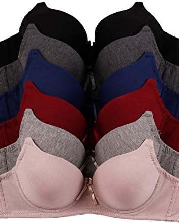 Women's Full Cup Push Up Lace Bras (Pack of 6)