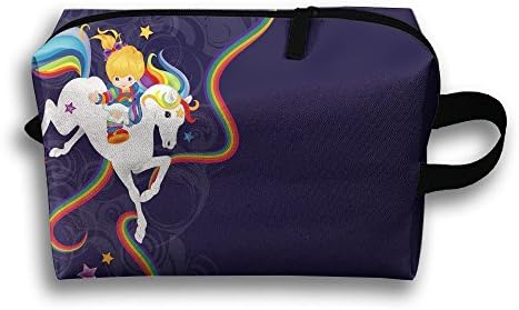 Rainbow Brite And Starlite Memories Travel Bag Cosmetic Bags Brush Pouch Portable Makeup Bag Zipper Wallet Hangbag Pen Organizer Carry Case Wristlet Holder